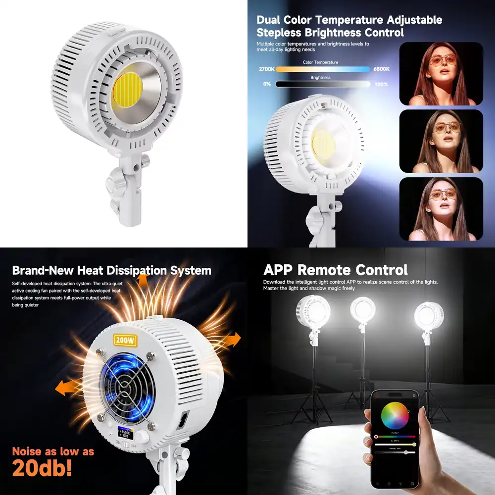 Photography Lighting For Clothing - Светодиодные COB-лампы R200 двухцветные для прямых
