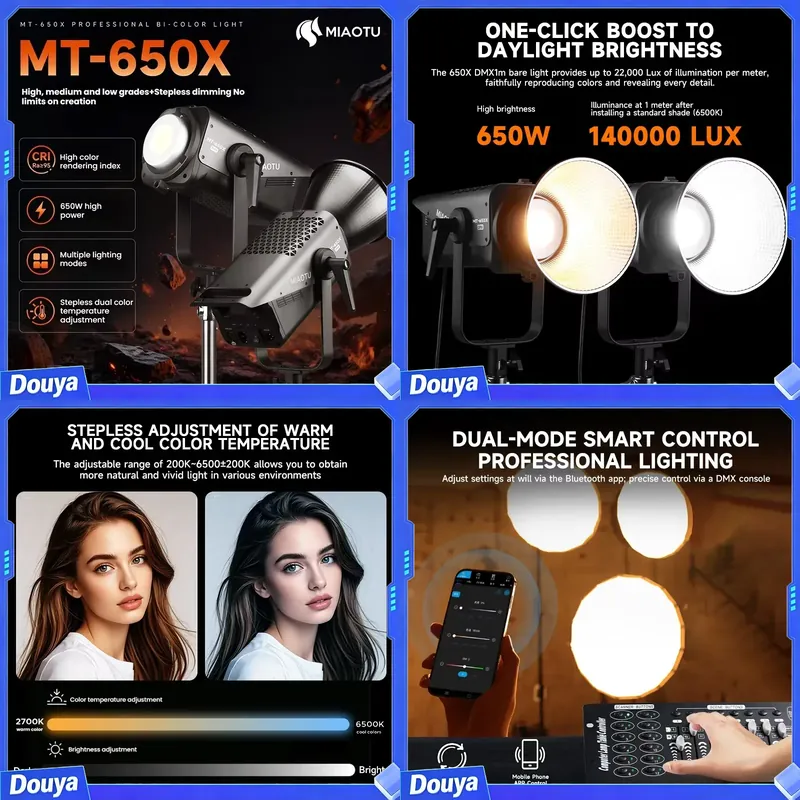 Photography Lighting Direction - Мощные фотосветильники MIAOTU 2700-6500K, поддержка управления