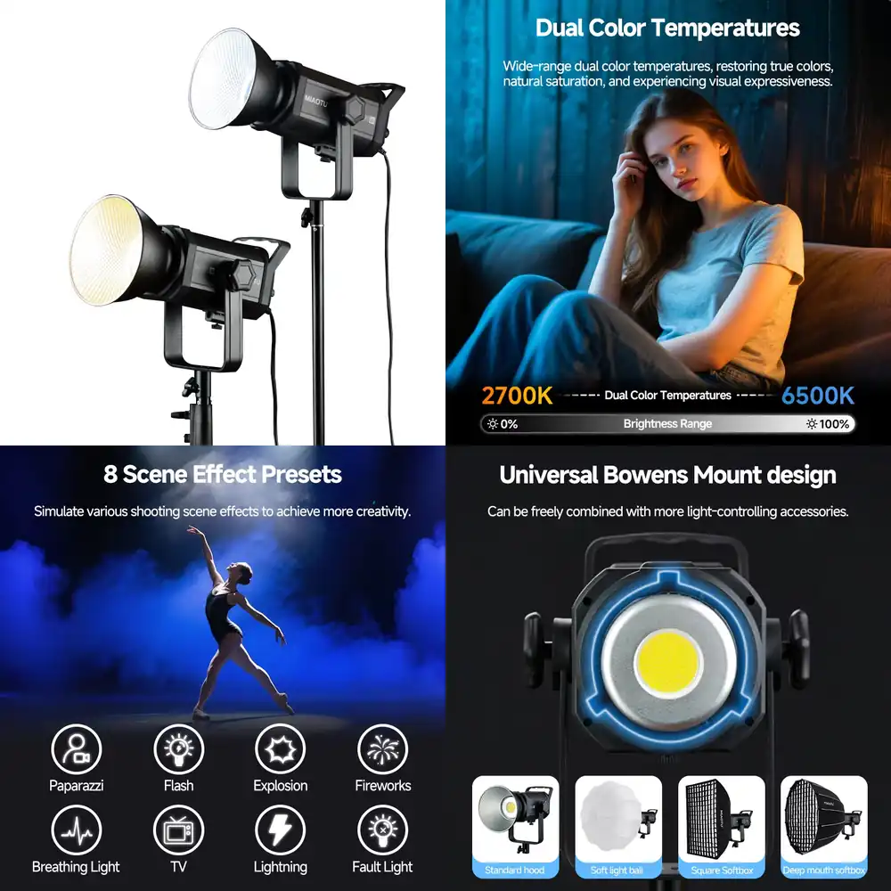 Photography Lighting Direction - Профессиональные фотосветильники MiaoTu высокой мощности 300