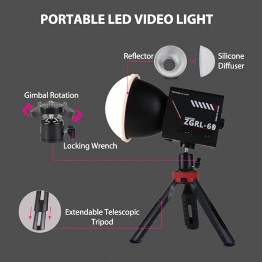 60-ваттный COB LED видеосветил – обзор и цена Photography Lighting Video