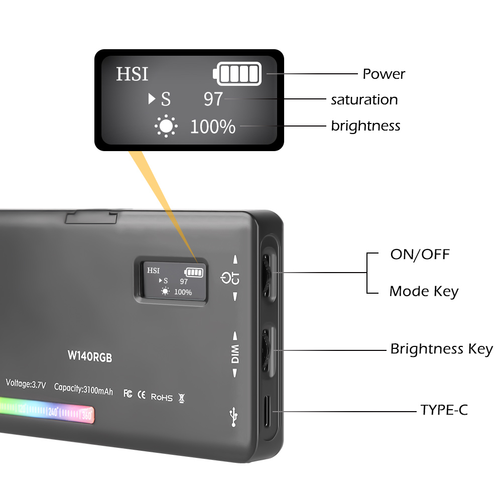 SH W140 Светодиодный RGB-видео – обзор и цена Photography Lighting Board