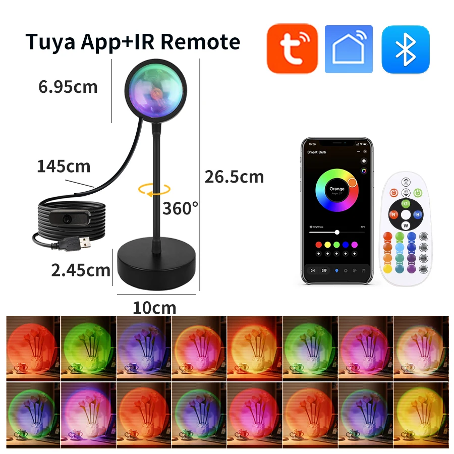 Умная лампа заката Tuya USB пр – обзор и цена Photography Lighting Setup